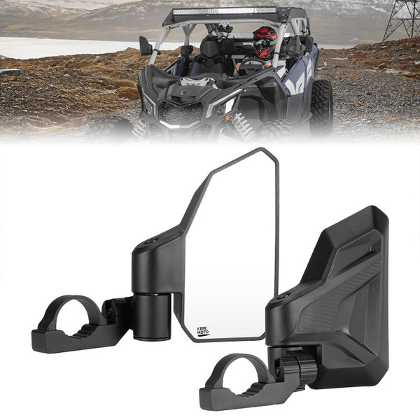 Can-Am Maverick X3 Side Mirrors w/ 1.65"-2.0" Roll Cage - Kemimoto