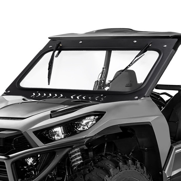 Kawasaki Teryx KRX 1000 Vented Glass Windshield with Wipers - Kemimoto