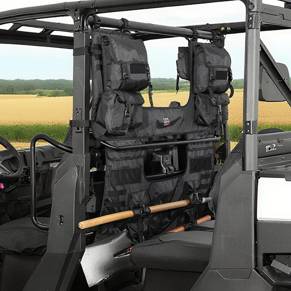 Polaris Ranger 1000 XP Crew Tool Bag Rack Heavy Duty Canvas Seat Back Rack - Kemimoto
