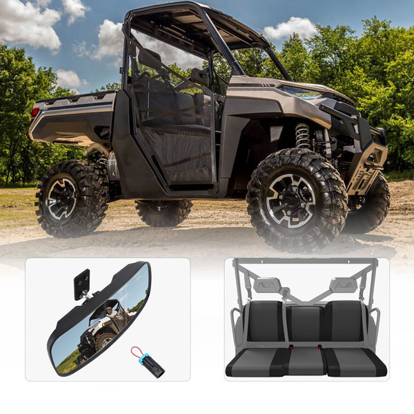 Polaris Ranger 1000/ XP 1000 Rear View Mirror & Waterproof Seat Cover - Kemimoto