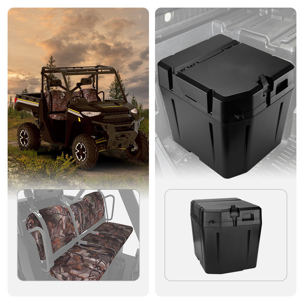 Polaris Ranger XP 1000 Camouflage Seat Cover & Under Seat Storage Box - Kemimoto