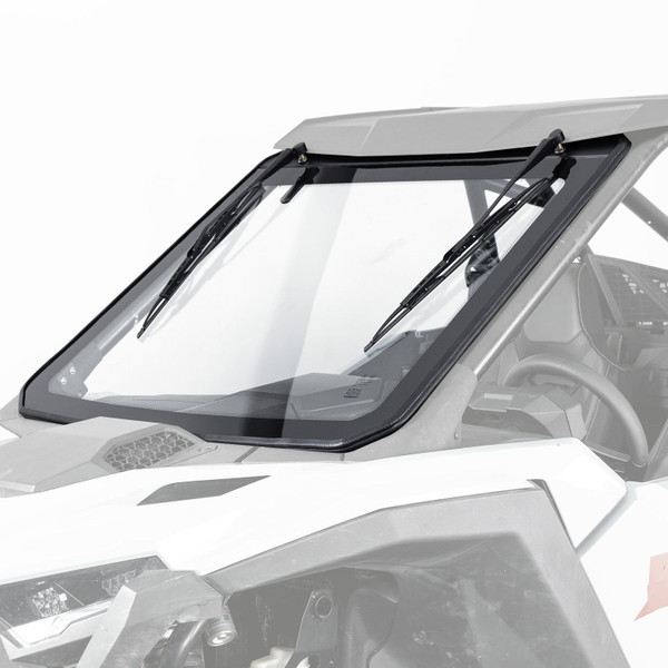 Polaris RZR Pro XP/S Glass Windshield w/ 2 Manual Wipers - Kemimoto