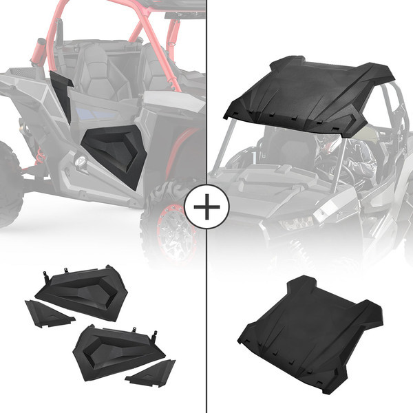 Polaris RZR XP 1000/ XP Turbo Lower Half Door Inserts Panels & Sport Roof Top - Kemimoto