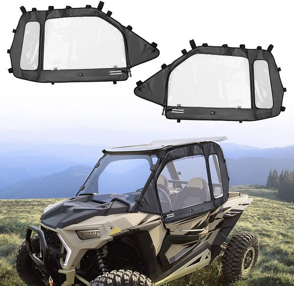 Polaris RZR XP 1000/ XP Turbo Soft Door with Upper Windows Water-Resistant Windshield - Kemimoto