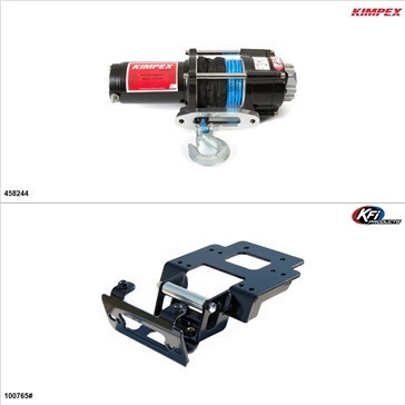 Polaris RZR XP 900 Synthetic 2500LB Winch and Winch Mount Kit - Kimpex
