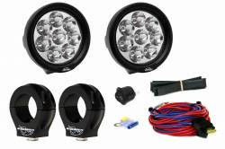 Polaris RZR 3 Watt 4 Inch Round A-Pillar Light Kit (1.75" Clamps) - Lazer Star Lights