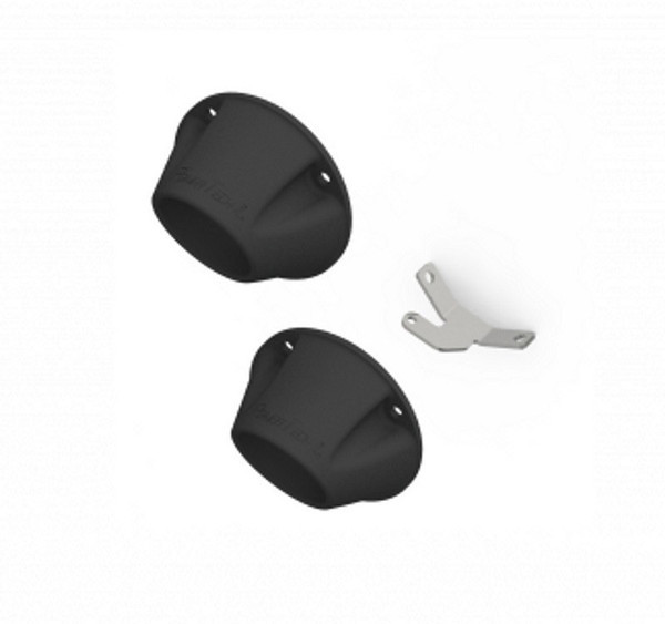 Polaris RZR 1000 S 4" Black Dual Billet Tip Kit with Bracket - MBRP
