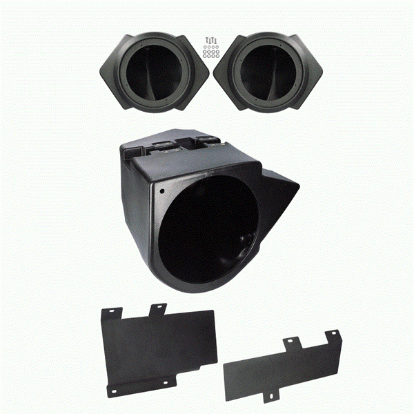 Polaris RZR 900 / 1000 Audio Upgrade Kit for Speaker Pods with Subwoofer Box & Am - Metra Electronics