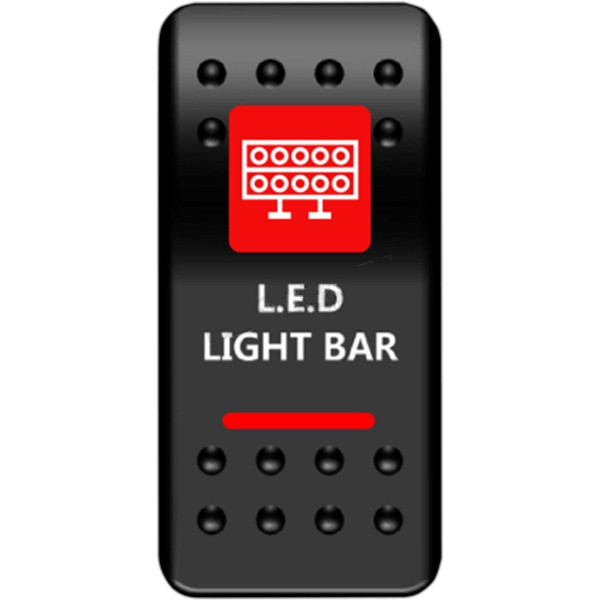 Can Am On/Off Red Lightbar Rocker Switch - Moose