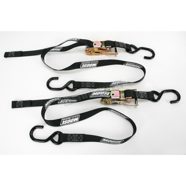 Honda Pioneer/Talon 1 in. Heavy-Duty Ratcheting Tie-Downs Black - Moose