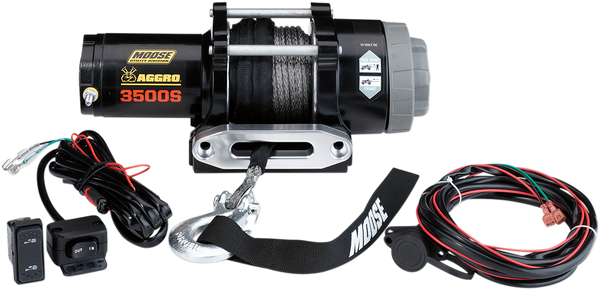 Polaris RZR 3500lb Winch with Synthetic Rope MSE - Moose