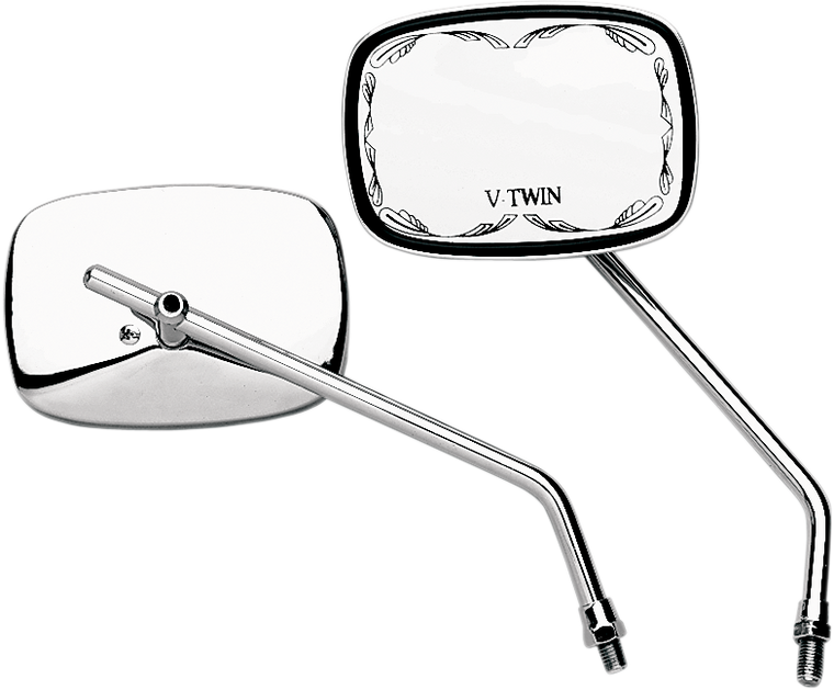 Emgo - Die-Cast Mirror - Scrolled - V-Twin - 10 mm - Die-Cast Scrolled Mirror - 20-21750