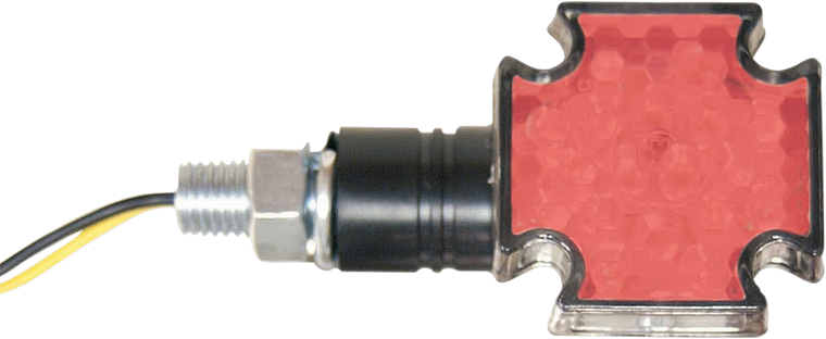 Emgo - LED Maltese Marker Lights - Black/Red - Maltese LED Marker Lights - 61-99154