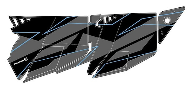 Polaris RZR XP Turbo Titanium Metallic Graphic Stealth Door - Pro Armor