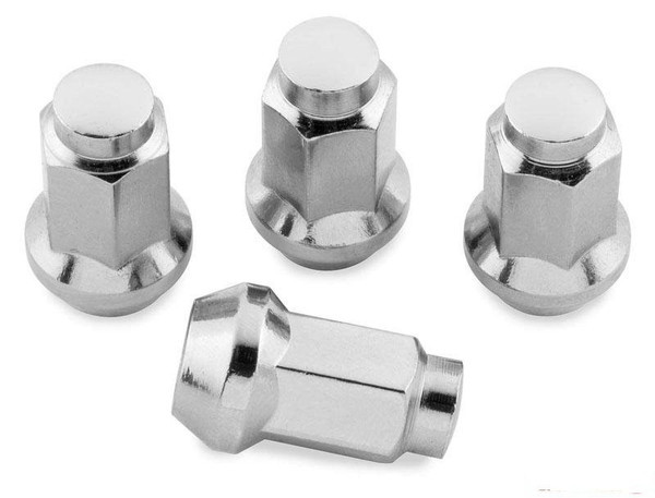 Polaris RZR Standard Lug Nuts 3/8" x 24 TPI Chrome Box of 4 - QuadBoss