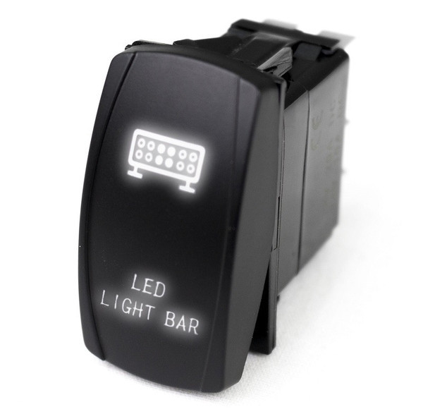 Can-Am LED Rocker Switch w/ White LED Radiance Light Bar - Race Sport Lighting