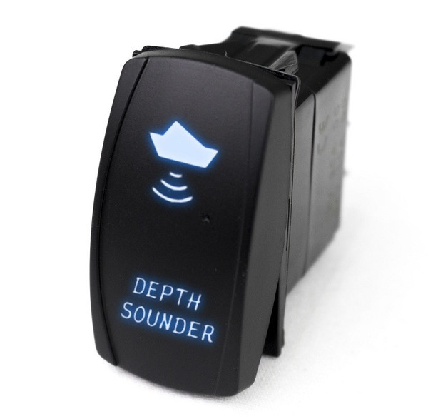 Kawasaki Mule / Ridge / Teryx LED Rocker Switch w/ Blue LED Radiance Depth Finder - Race Sport Lighting