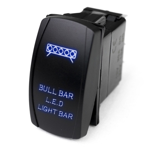 Polaris RZR LED Rocker Switch w/ Blue LED Radiance (Bull Bar LED Light Bar) - Race Sport Lighting