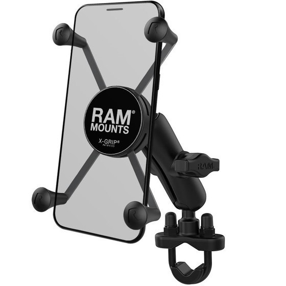 Kawasaki Mule / Ridge / Teryx X-Grip Large Phone Mount with Handlebar U-Bolt Base - RAM Mounts