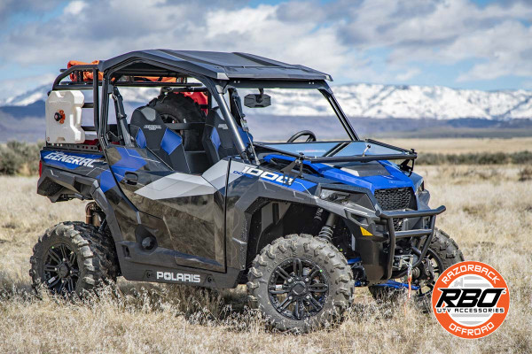 Polaris General DOT Approved Folding Front Glass Windshield - Razorback