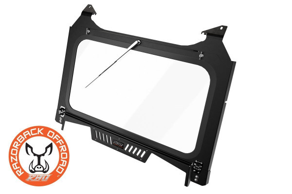 Polaris RZR XP Turbo S Folding Front Windshield (DOT Approved) - RazorBack Offroad