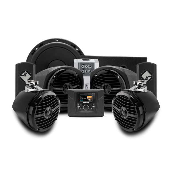 Polaris General 400 Watt Stereo, Front Lower Speaker, Rear Speaker, and Subwoofer Kit - Rockford Fosgate