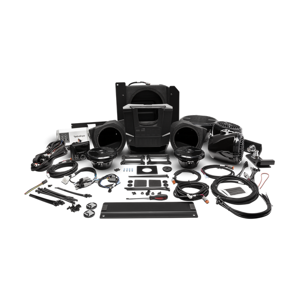 Polaris Ranger 400-Watt Stereo, Front Lower Speaker, Rear Speaker, & Subwoofer Kit - Rockford Fosgate