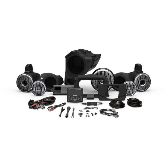 Polaris RZR Stage-6: PMX-3, 1500 Watt, Front Color Optix Speaker, Subwoofer & Rear Horn Speaker Kit (Gen-3) - Rockford Fosgate