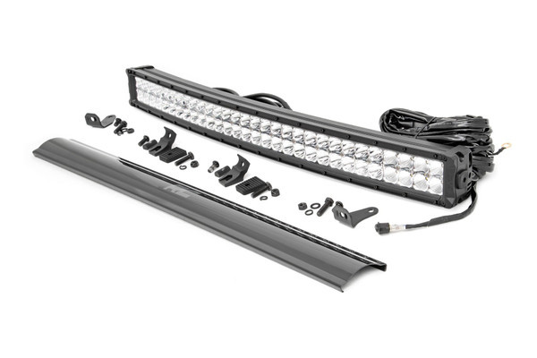 Honda Pioneer/Talon 30" Chrome Series LED Light Bar Curved Dual Row - Rough Country
