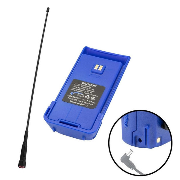 Honda Pioneer / Talon Long Range Upgrade for R1 Handheld Radios - Antenna and XL Battery - Rugged Radios