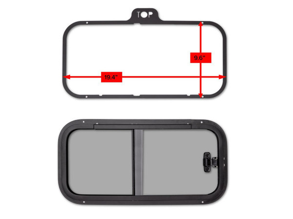 Polaris RZR Sliding Window Kit for SuperATV Polycarbonate Rear Windshields - SuperATV