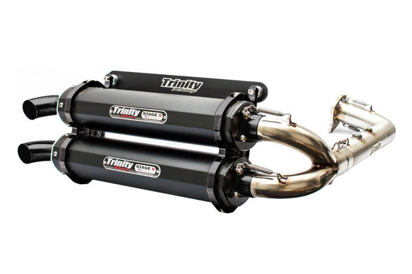 Polaris RZR Pro XP Cerakote Black Full Exhaust System - Trinity Racing