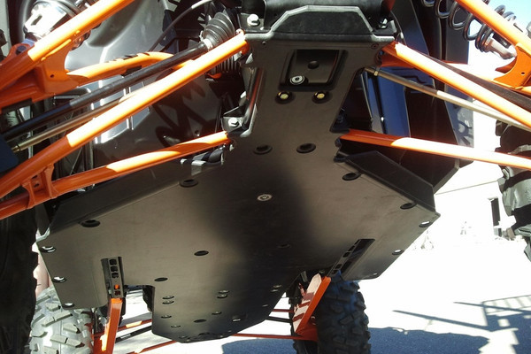 Polaris RZR XP 1000 3/8" UHMW 1 Piece Race Skid Plate - UTV INC