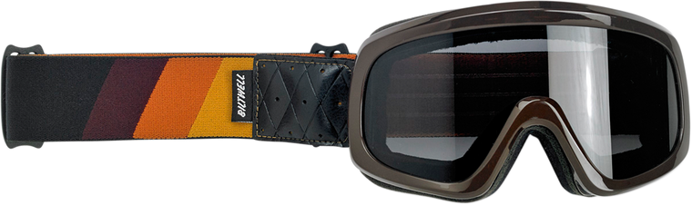 Biltwell - Overland 2.0 Goggles - Tri-Stripe - Gold/Rust/Brown - Overland 2.0 Goggles - Tri-Stripe - 2111-0802-004