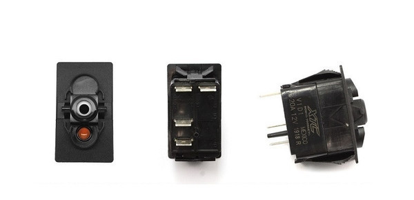 Kawasaki Mule / Teryx On-Off SPST Momentary Carling Rocker Switch with Amber Bottom LED - XTC Power