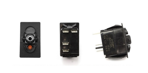 Polaris Ranger On-Off SPST Momentary Carling Rocker Switch with Amber Bottom LED - XTC Power