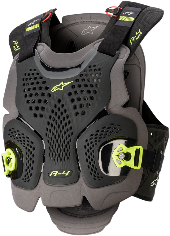 Alpinestars - A-4 Max Chest Protector - Black/Yellow - M/L - A-4 Max Chest Protector - 67015201155M/L Alpinestars - A-4 Max Chest Protector - Black/Yellow - M/L - A-4 Max Chest Protector - 67015201155M/L