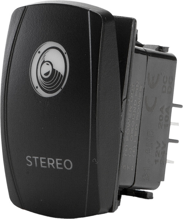 Flip - Stereo Accessory Switch Pro Series Backlit - SC1-AMB-A32