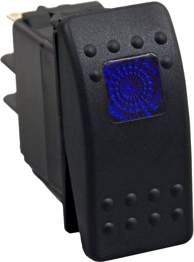 Open Trail - Lighted Rocker Switch Blue - SM106-005B