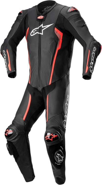 Alpinestars - Missile v2 1-Piece Suit - Black/Red Fluorescent - US 46 / EU 56 - Missile v2 1-Piece Suit - 3150122-1030-56