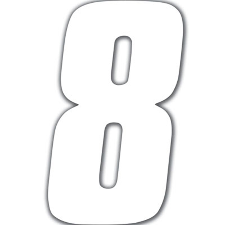 Factory Effex - Fx 2015 Numbers Standard 6" White 8 - 937976