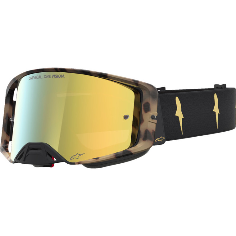 Alpinestars Goggles - Goggle Supertech Le Zona Black/brown Mirror-gold - 5100927-1715