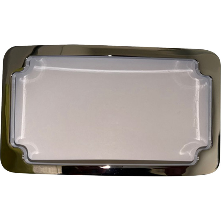 Cycle Visions - License Plate Frame - Curved - Chrome - No Light - Unv - CV4618