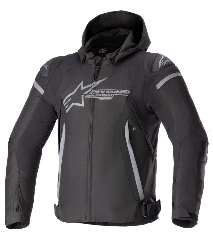 Alpinestars - Zaca Waterproof Jacket - Black/Gray - Medium - Zaca Waterproof Jacket - 3206423-111-M