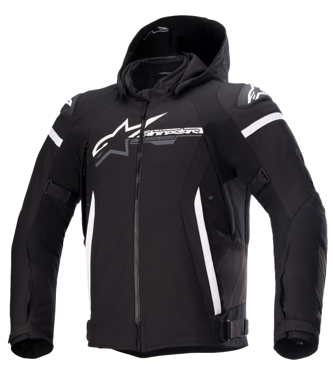 Alpinestars - Zaca Waterproof Jacket - Black/White - 3XL - Zaca Waterproof Jacket - 3206423-12-3XL