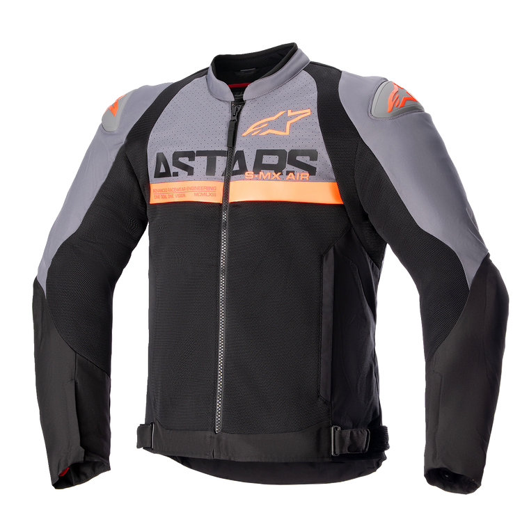 Alpinestars - SMX Air Jacket - Gray/Black/Orange - Medium - SMX Air Jacket - 3306523-914-M