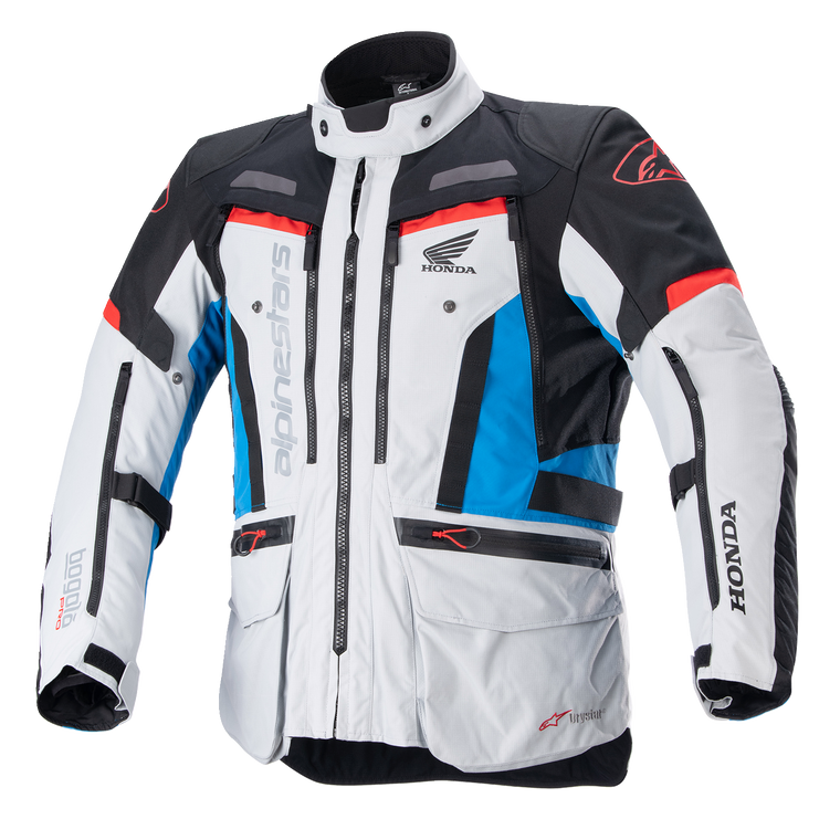 Alpinestars - Honda Bogotà Pro Drystar Jacket - Gray/Black/Red/Blue - 4XL - Honda Bogotà Pro Drystar Jacket - 3206723-9173-4X