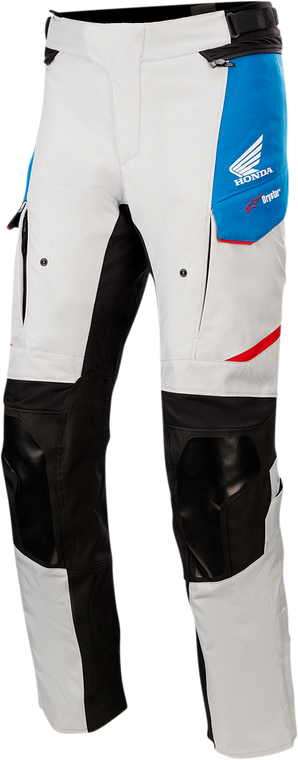 Alpinestars - Honda Andes v3 Drystar Pants - Gray/Blue/Red - 3XL - Honda Andes v3 Drystar Pants - 3227421-9173-3X