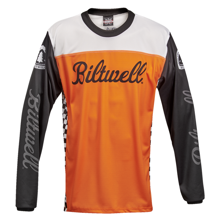 Biltwell - Good Times Jersey - Orange/Black - XL - Good Times Jersey - 8120-087-005