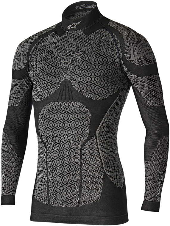 Alpinestars - Ride Tech Winter Long Sleeve Underwear Top - Black/Gray - XS/S - Ride Tech Winter Long Sleeve Underwear Top - 4752117106-XS/S